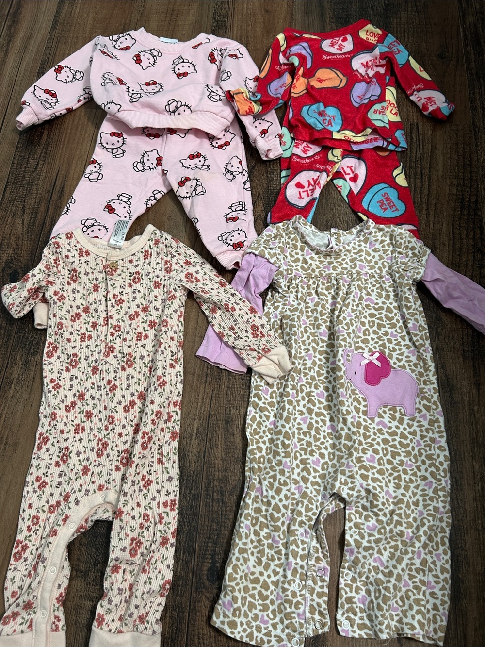 Hello kitty sweat suit kiss p.j’s 2  long sleeve  sets